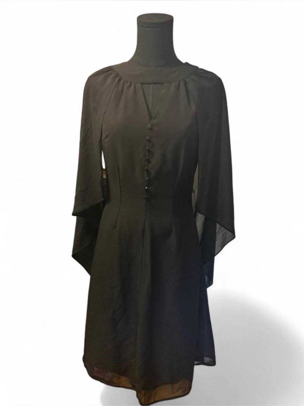 ModCloth Black Cape Dress